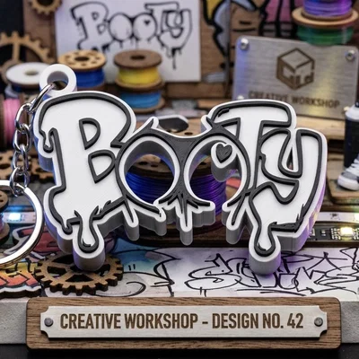 Móc khóa Booty – Phong cách Graffiti 3D độc đáo