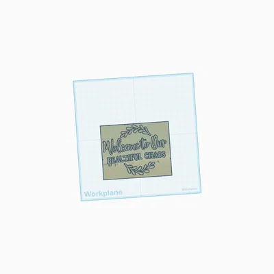 Mô hình 3D bảng trang trí quà tân gia xinh xắn