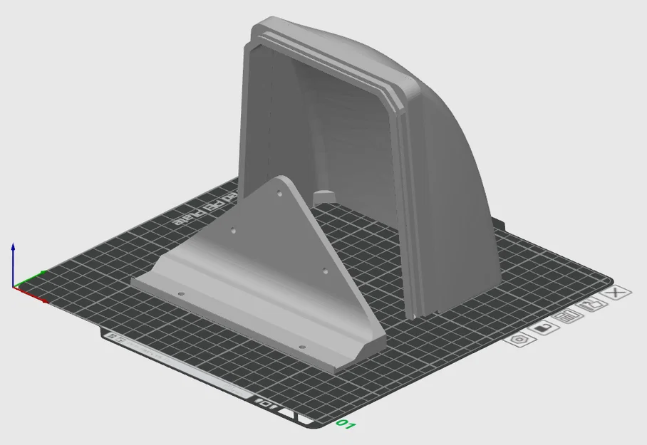 Bản Remix Shroud/Ngàm gắn Canvas hạ thấp cho Elegoo Centauri Carbon (CC1) - Image 3