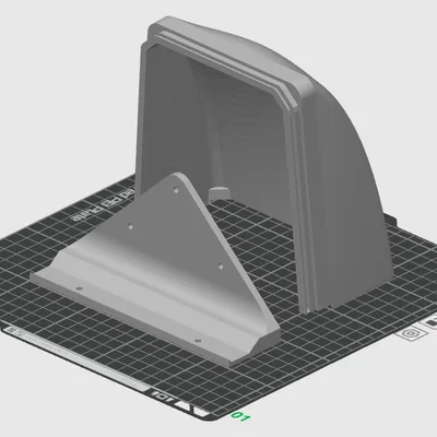 Bản Remix Shroud/Ngàm gắn Canvas hạ thấp cho Elegoo Centauri Carbon (CC1)
