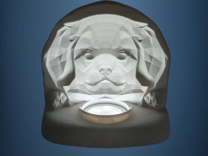 Đèn 3D Chú Cún Low Poly – Hiệu Ứng Ảo Giác Độc Đáo - Image 1