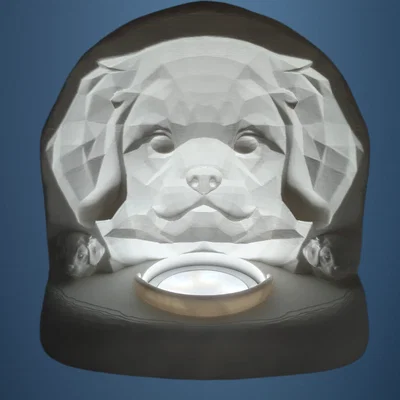Đèn 3D Chú Cún Low Poly – Hiệu Ứng Ảo Giác Độc Đáo
