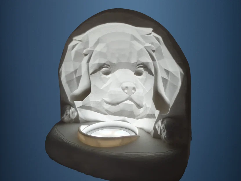 Đèn 3D Chú Cún Low Poly – Hiệu Ứng Ảo Giác Độc Đáo - Image 3
