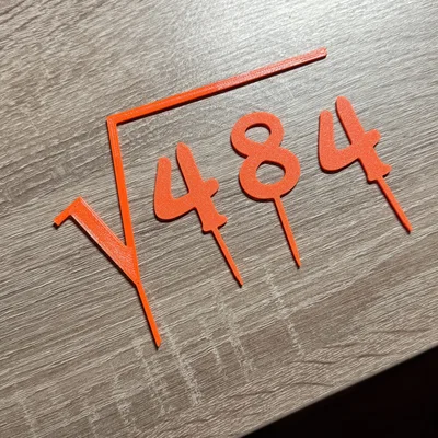 Phụ kiện trang trí bánh sinh nhật hình căn bậc hai (Square Root) độc đáo