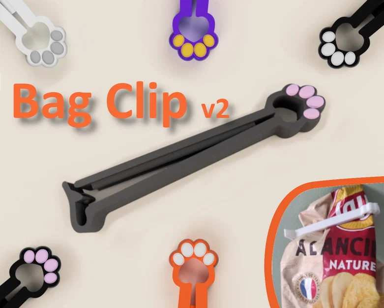 Kẹp miệng túi hình chân mèo v2 - Image 1
