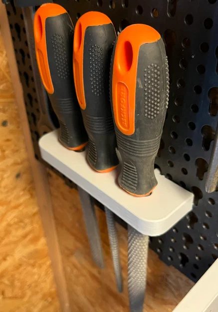 Giá treo dũa gỗ 3 ngăn cho bảng pegboard Lidl Parkside - Image 1