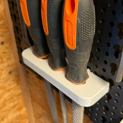 Giá treo dũa gỗ 3 ngăn cho bảng pegboard Lidl Parkside