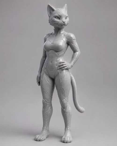Mô hình mèo nữ nhân trong bộ giáp Sci-Fi (Cat Figure Sci-Fi Suit) - Image 1