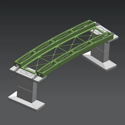 Cầu dầm thép lắp ghép cho ray cong Märklin H0 số 24912 [R=1114.6mm-12.1°]