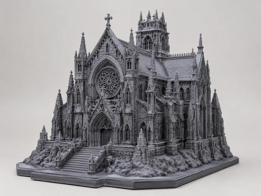 Mô hình kiến trúc Gothic 3D: Tái hiện vẻ đẹp cổ điển tinh xảo - Image 1