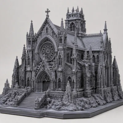 Mô hình kiến trúc Gothic 3D: Tái hiện vẻ đẹp cổ điển tinh xảo