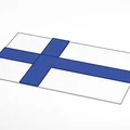 Mô hình cờ Phần Lan (Finland Flag) tinh tế cho in 3D - Thumbnail 2