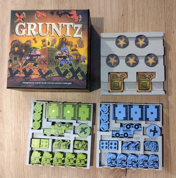 Bộ khay 3D tổ chức linh kiện board game Gruntz tiện lợi - Image 1