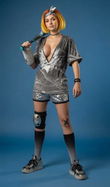 Karina – Mô hình Cyberpunk đường phố với gậy bóng chày - Image 1