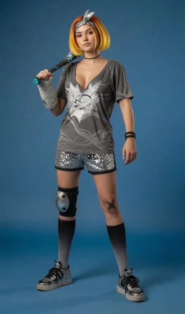 Karina – Mô hình Cyberpunk đường phố với gậy bóng chày - Image 3