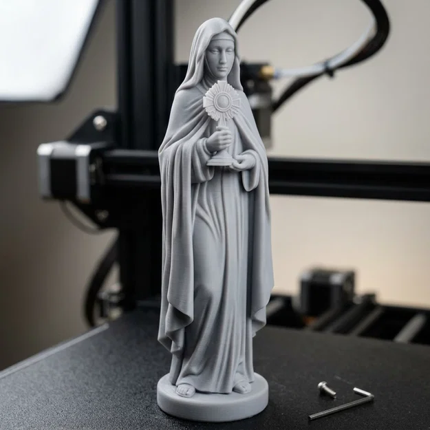 Tượng Thánh Clare - Mô hình in 3D sắc nét - Image 1
