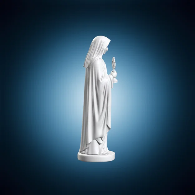 Tượng Thánh Clare - Mô hình in 3D sắc nét - Image 4