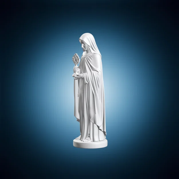 Tượng Thánh Clare - Mô hình in 3D sắc nét - Image 8