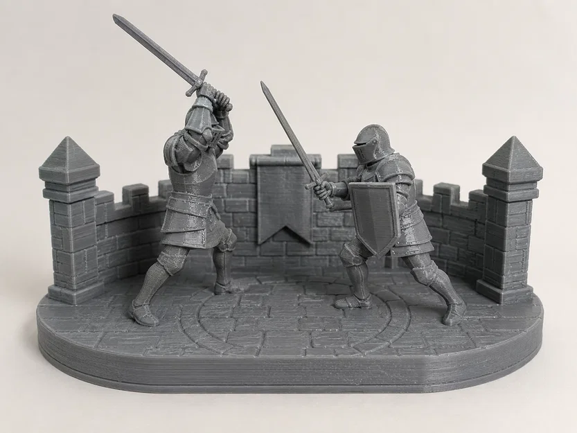 Mô hình kỵ sĩ trung cổ đấu kiếm (Knight Fight) cho bàn làm việc - Image 1