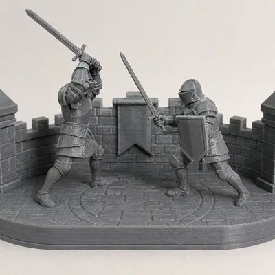 Mô hình kỵ sĩ trung cổ đấu kiếm (Knight Fight) cho bàn làm việc