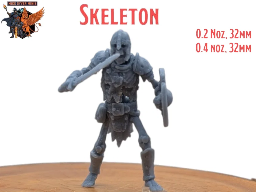 Skeleton Melee - Mô hình Bộ xương chiến đấu sẵn sàng in - Image 1