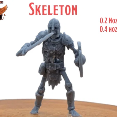 Skeleton Melee - Mô hình Bộ xương chiến đấu sẵn sàng in