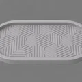File STL Khay Đựng Đồ Modern Geometric – Khay Bầu Dục Tối Giản Cho Bàn Làm Việc - Thumbnail 2
