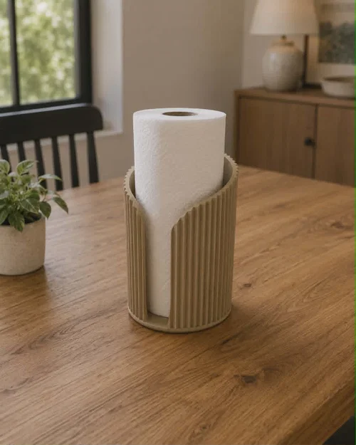 Giá đỡ cuộn giấy bếp phong cách Japandi - Dáng tròn - Image 1