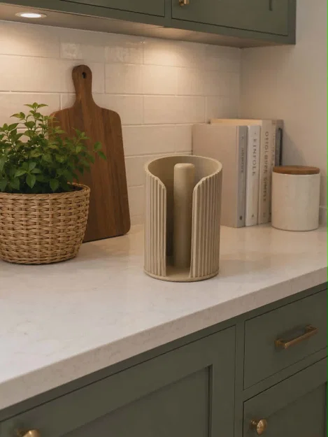 Giá đỡ cuộn giấy bếp phong cách Japandi - Dáng tròn - Image 2