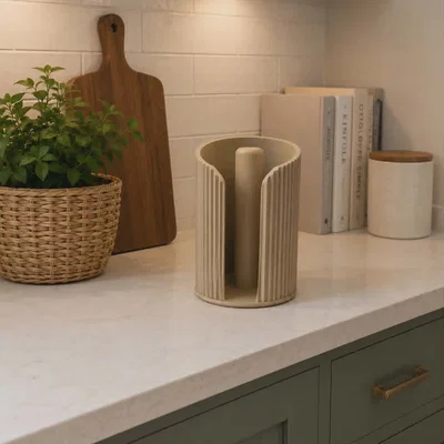 Giá đỡ cuộn giấy bếp phong cách Japandi - Dáng tròn