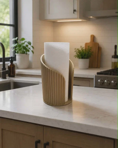 Giá đỡ cuộn giấy bếp phong cách Japandi - Dáng tròn - Image 3