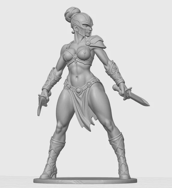 Mô hình nữ chiến binh Amazon - Tượng nhân vật 3D dũng mãnh - Image 3