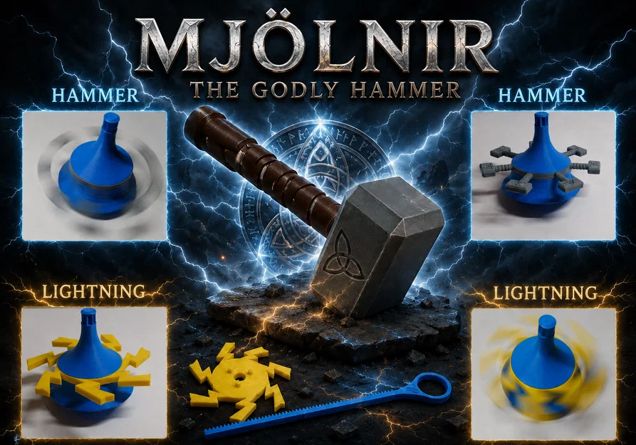 Con quay chiến đấu hình búa thần MJÖLNIR - Image 1