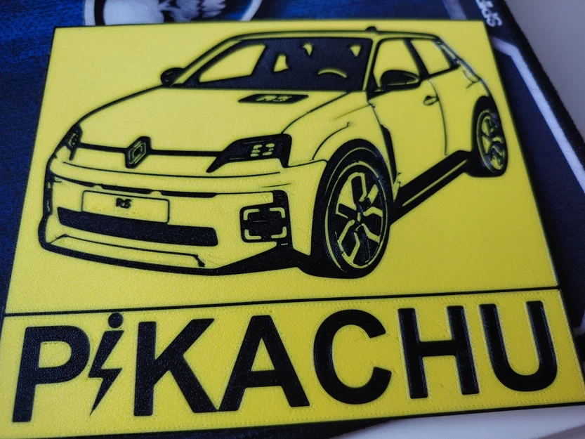 Tranh treo tường 3D Renault R5 Electric - Độc đáo và cá tính - Image 3