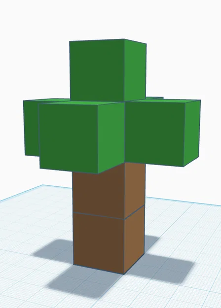 Mô hình cây Minecraft 3D dễ thương trang trí bàn học - Image 1