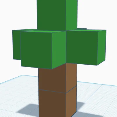 Mô hình cây Minecraft 3D dễ thương trang trí bàn học