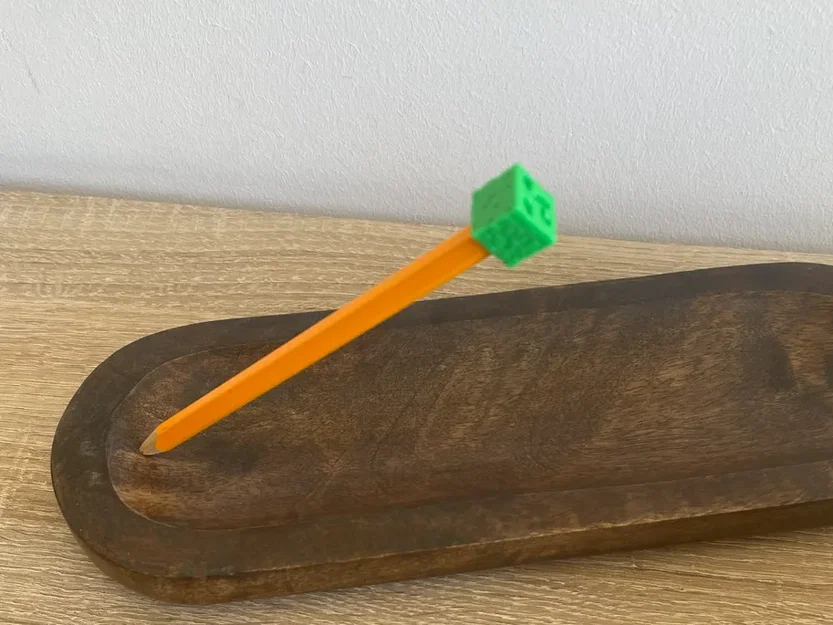 Mô hình Creeper Head Pencil Topper in 3D trang trí bút chì Minecraft - Image 1