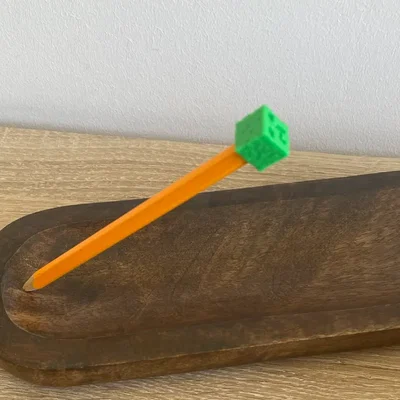 Mô hình Creeper Head Pencil Topper in 3D trang trí bút chì Minecraft