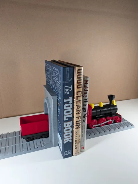 Bộ chặn sách hình tàu hỏa hơi nước - Train Bookends - Image 3