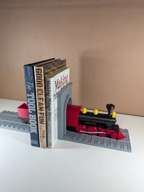 Bộ chặn sách hình tàu hỏa hơi nước - Train Bookends - Image 4