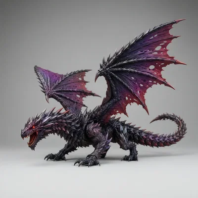 Mô hình Rồng 3D tinh xảo - Dragon alone and with base