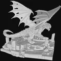 Mô hình Rồng 3D tinh xảo - Dragon alone and with base - Thumbnail 3