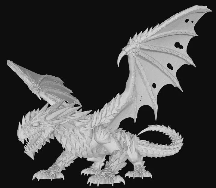 Mô hình Rồng 3D tinh xảo - Dragon alone and with base - Image 4