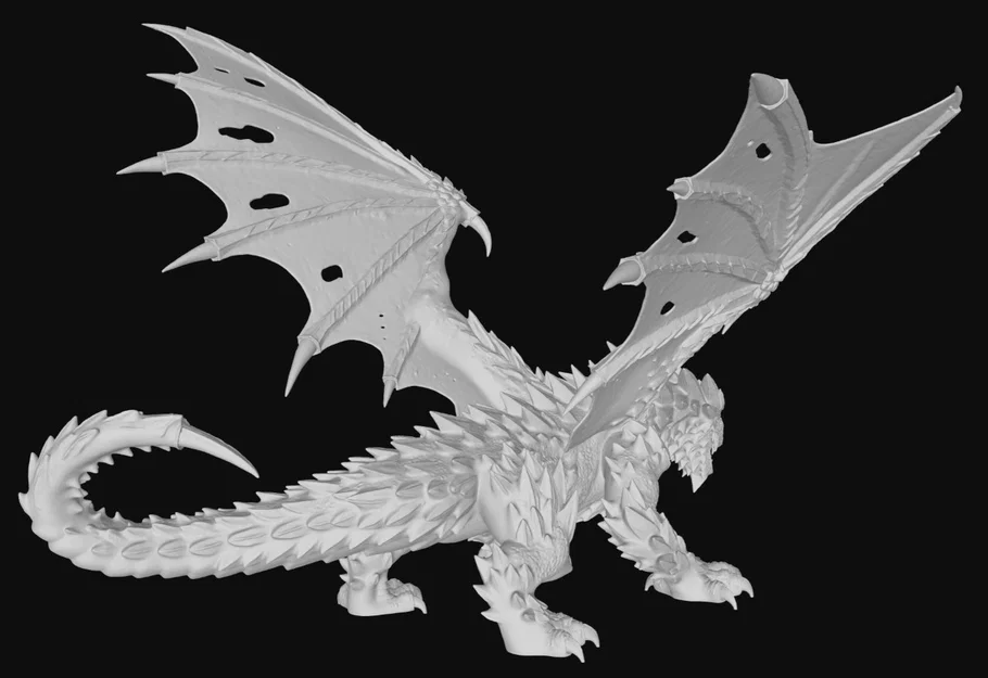 Mô hình Rồng 3D tinh xảo - Dragon alone and with base - Image 5