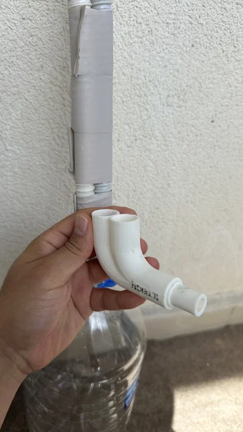 Bộ chuyển đổi góc 90° gom hai ống thoát nước máy lạnh về một - Image 2