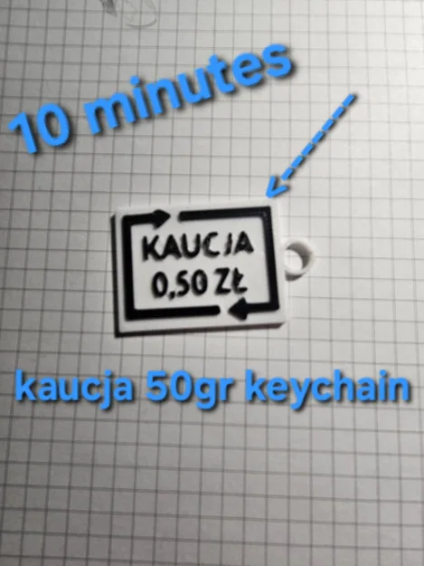 Móc khóa Kaucja 50gr in 3D siêu tốc - Chỉ trong 10 phút - Image 1