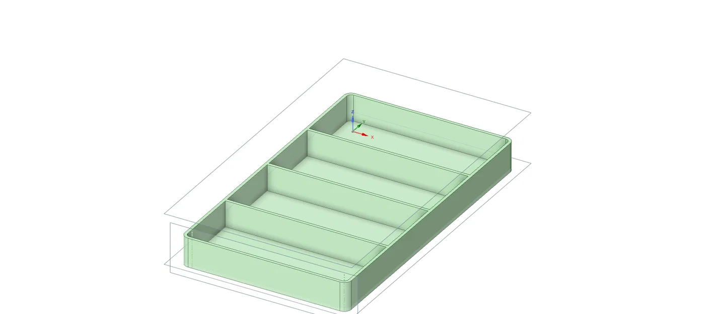 Khay Đựng Đồ Đa Năng Chia 4 Ngăn In 3D Gọn Gàng - Image 1