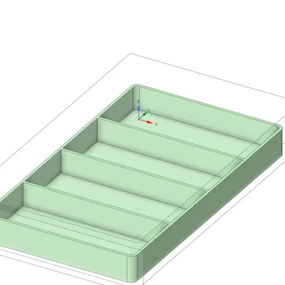 Khay Đựng Đồ Đa Năng Chia 4 Ngăn In 3D Gọn Gàng