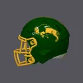 Mô hình mũ bảo hiểm bóng bầu dục North Dakota State Bison - Thumbnail 2
