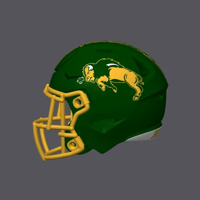 Mô hình mũ bảo hiểm bóng bầu dục North Dakota State Bison